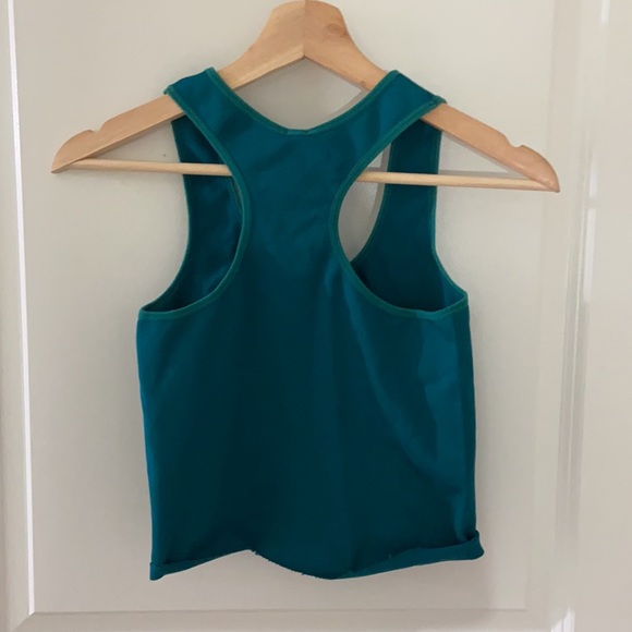 teal/turquoise ribbed tank top - Picture 4 of 4